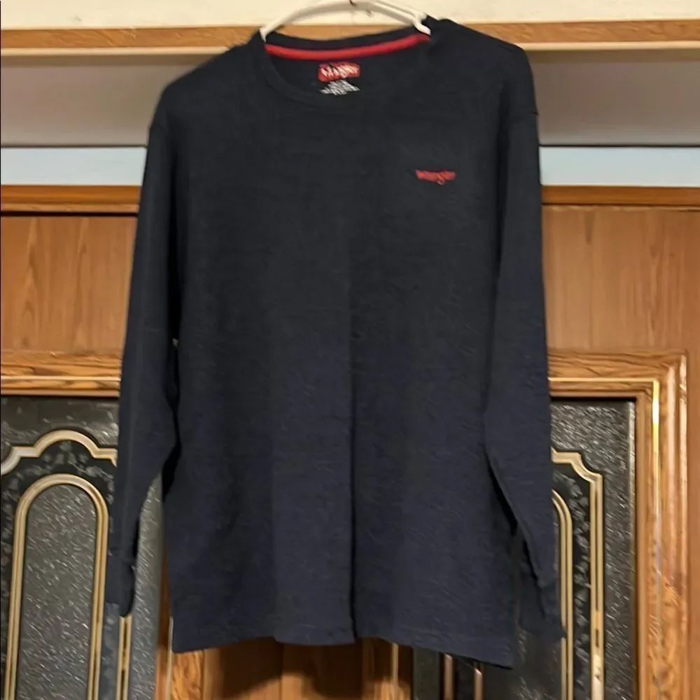 Wrangler Blue Crewneck Sweater Classic Knit
